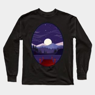 Mountains lake Sticker, for lake lovers, Norway Long Sleeve T-Shirt
